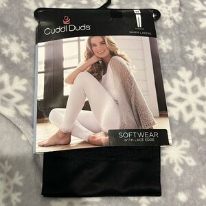Cuddl DUDS ￼ size medium, black warm layers softwear with lace edge